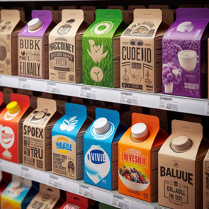 Product that stands out on the shelf of a groceries store